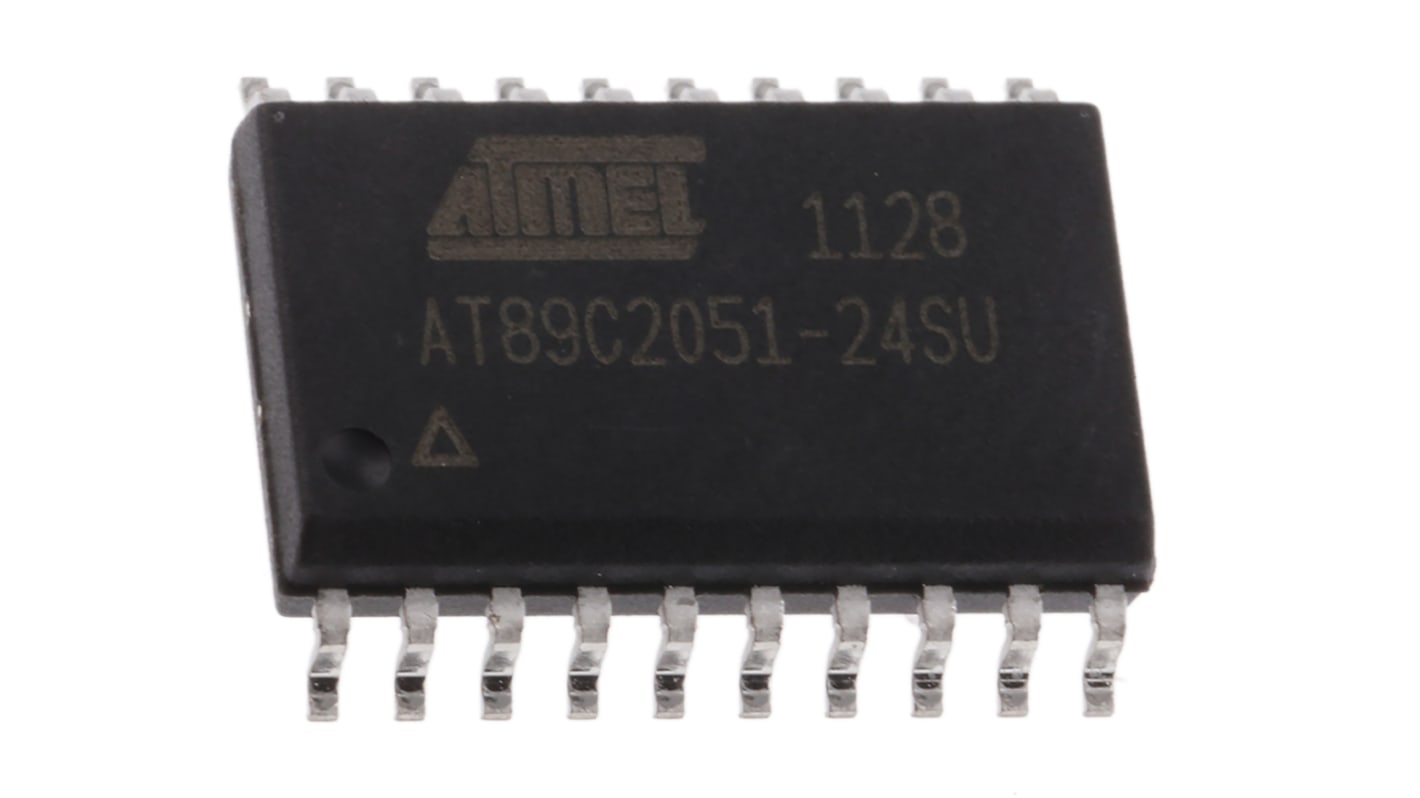 Microchip AT89C2051-24SU, 8bit 8051 Microcontroller, AT89C, 24MHz, 2 kB Flash, 20-Pin SOIC