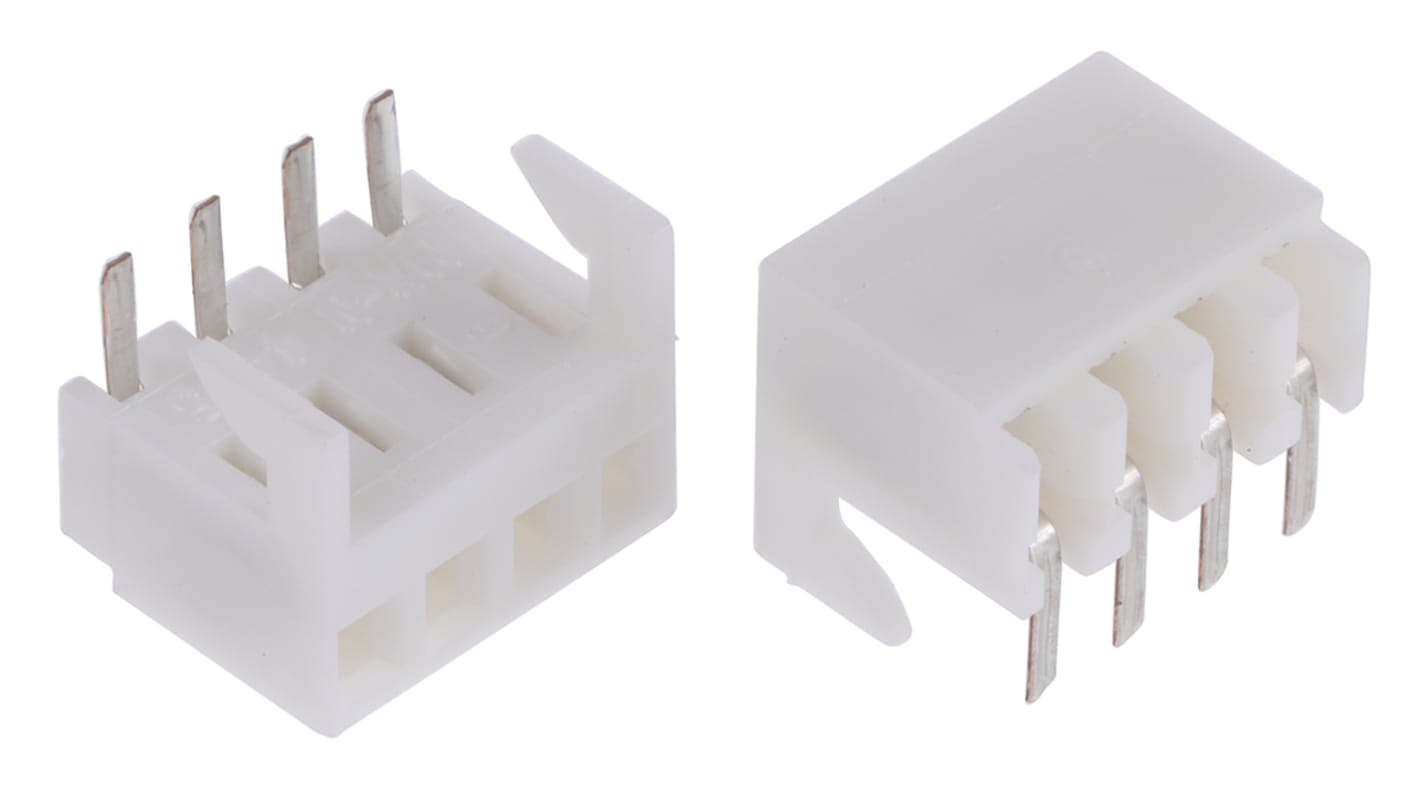 Conector hembra para PCB Ángulo de 90° Molex serie KK 254 4455, de 4 vías en 1 fila, paso 2.54mm, 250 V, 2.5A, Montaje