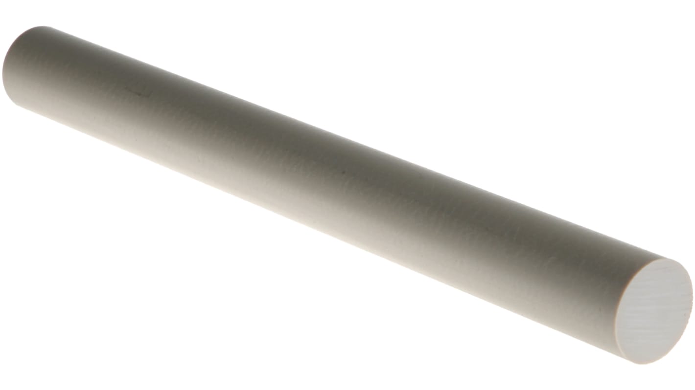 RS PRO Beige Polyetheretherketone PEEK Rod, 300mm x 30mm Diameter