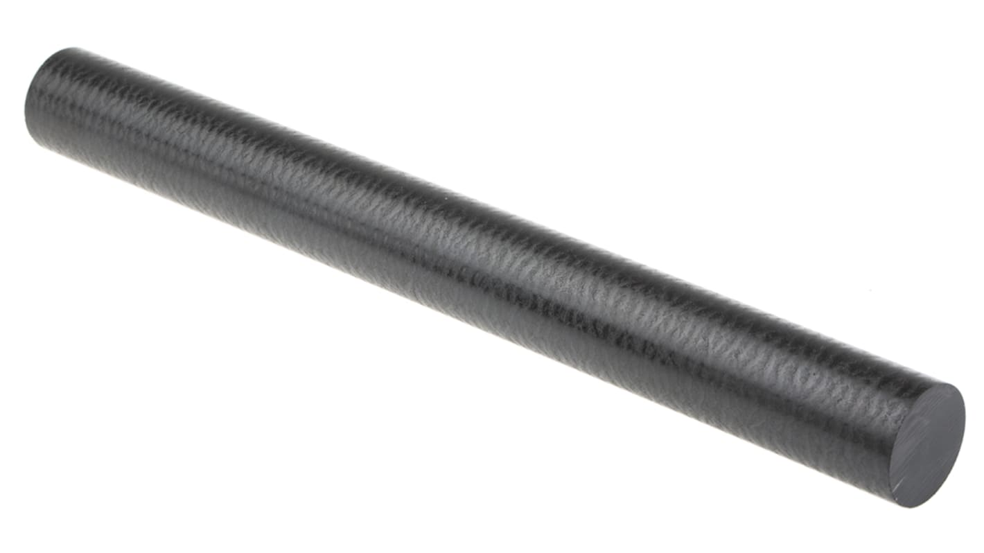 RS PRO Black Polyetheretherketone PEEK Rod, 300mm x 30mm Diameter