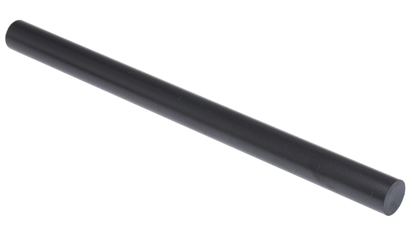 RS PRO Black Polyetheretherketone PEEK Rod, 300mm x 20mm Diameter