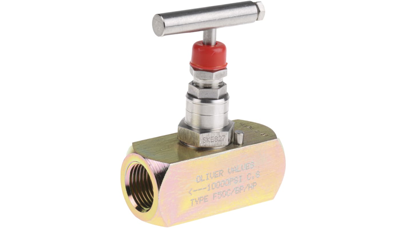 RS PRO Inline Mounting Hydraulic Flow Control Valve, G 1/2, 700bar, 40L ...