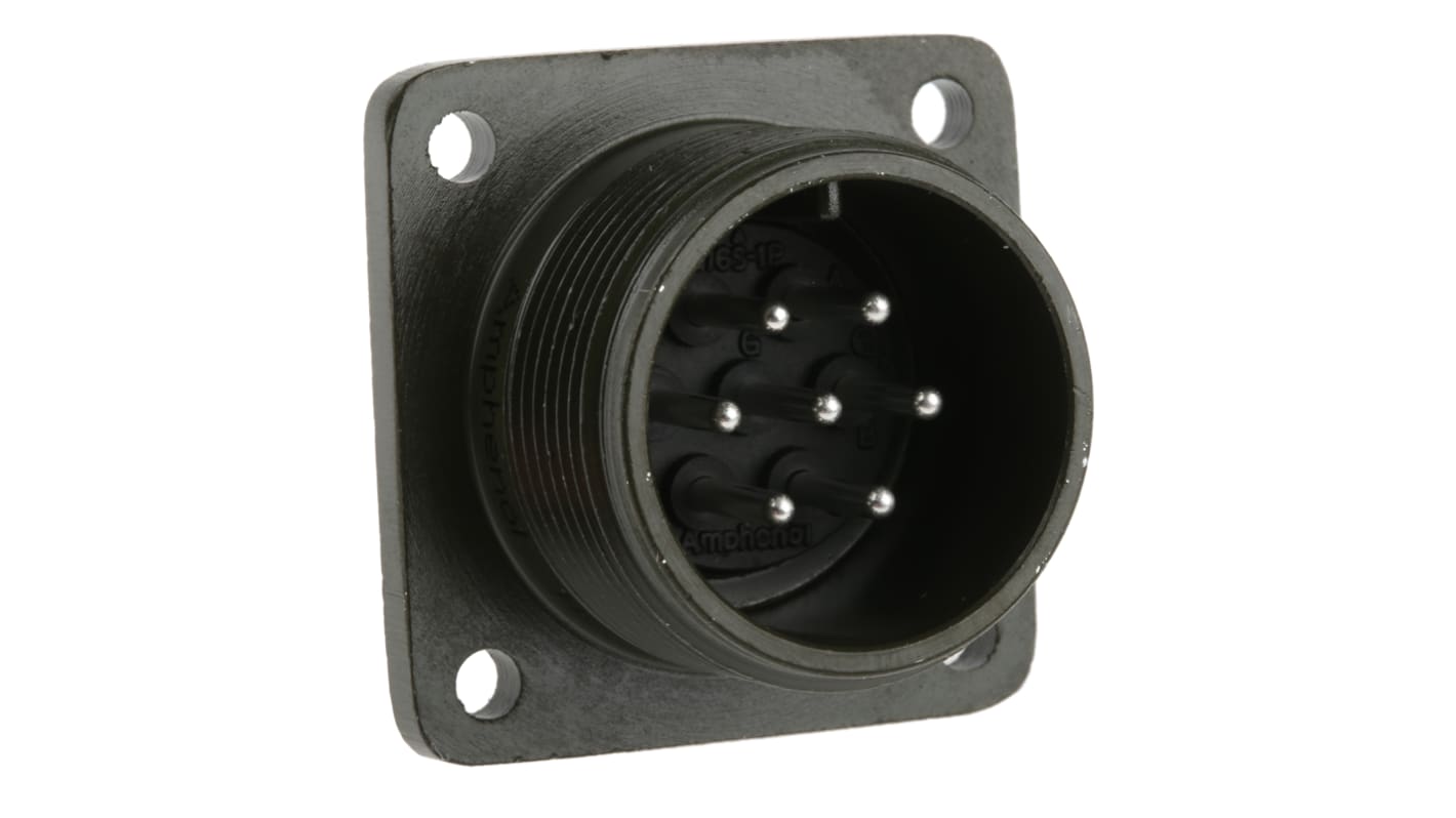 Ms3102a 16s 1p Amphenol Industrial Ms3102a 7 Way Box Mount Mil Spec Circular Connector 