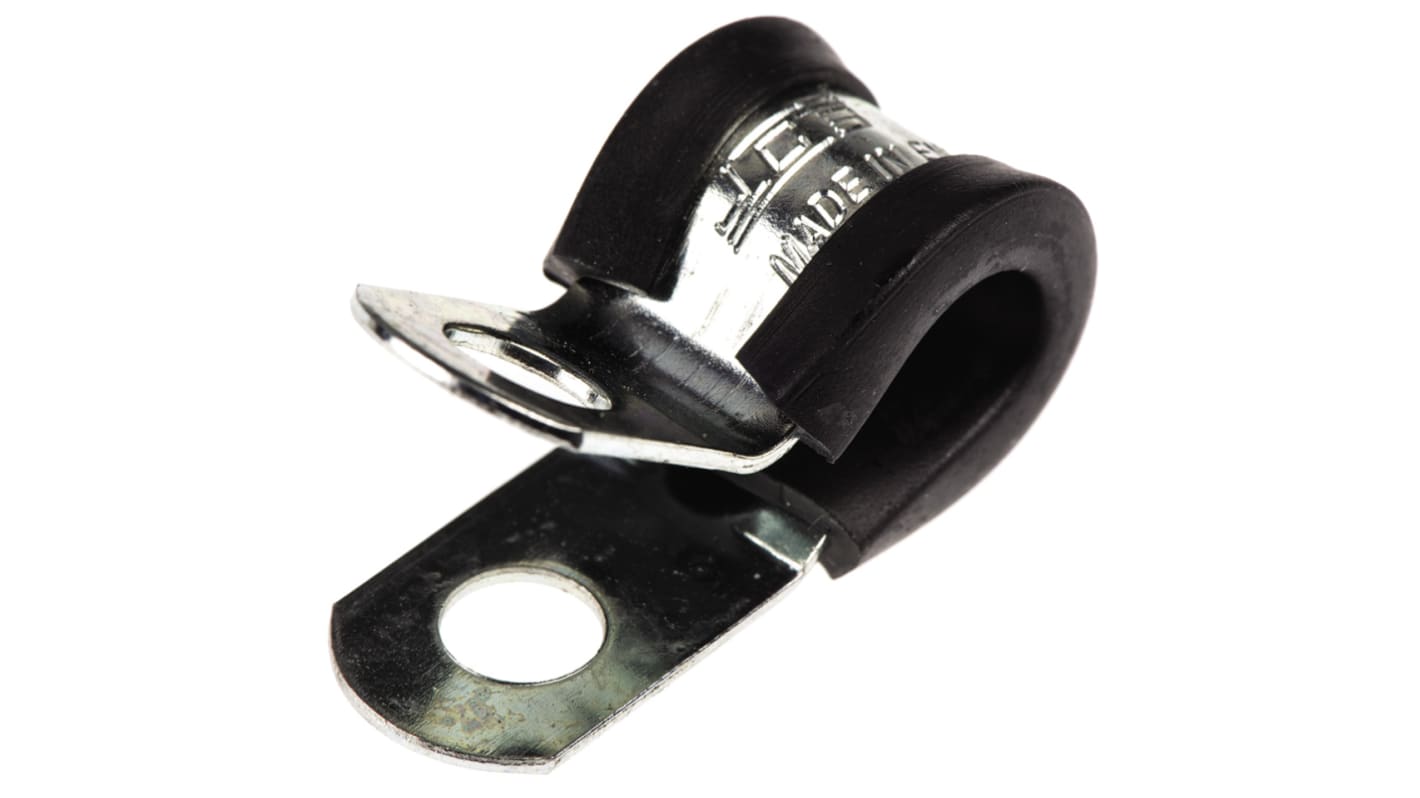 ZnPt steel pipe P-clip,8mm closed dia