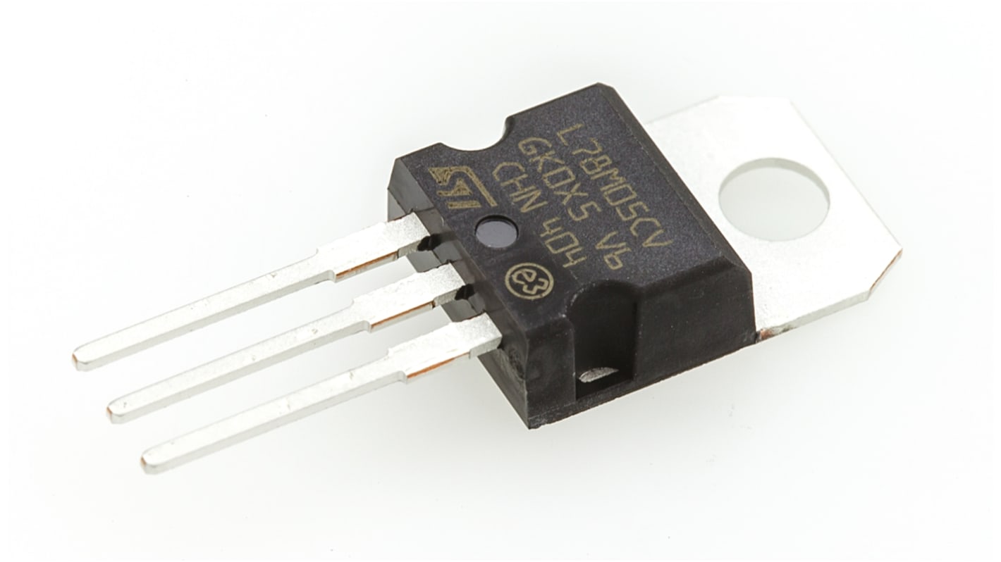 STMicroelectronics, 5 V Linear Voltage Regulator, 500mA, 1-Channel 3-Pin, TO-220 L78M05CV