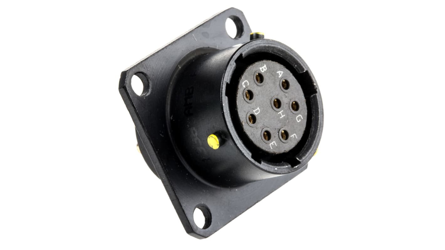Amphenol MIL Spec Circular Connector, 8 Contacts, Panel Mount, Socket, Female, 62LC Series