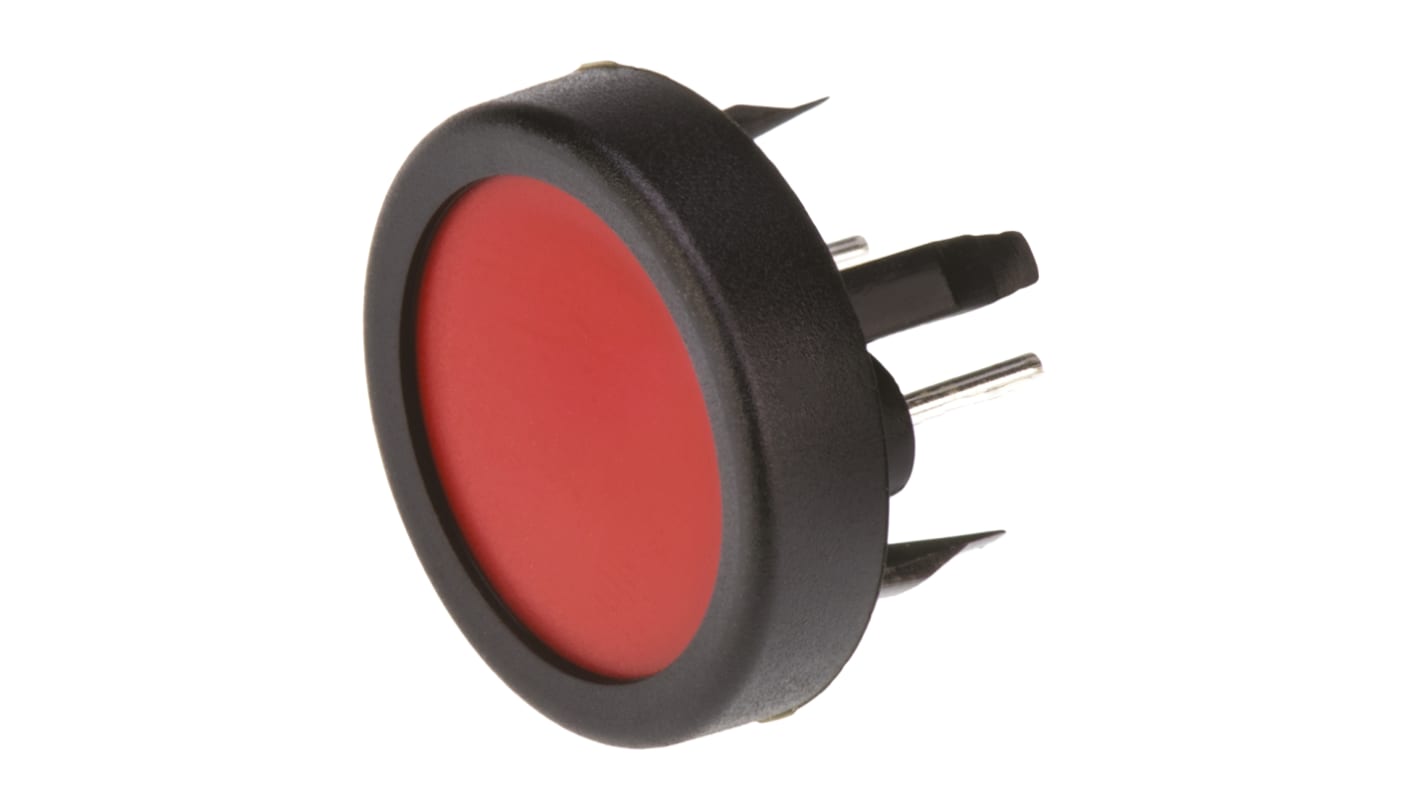 Red Tactile Switch, SPST 125 mA @ 48 V dc