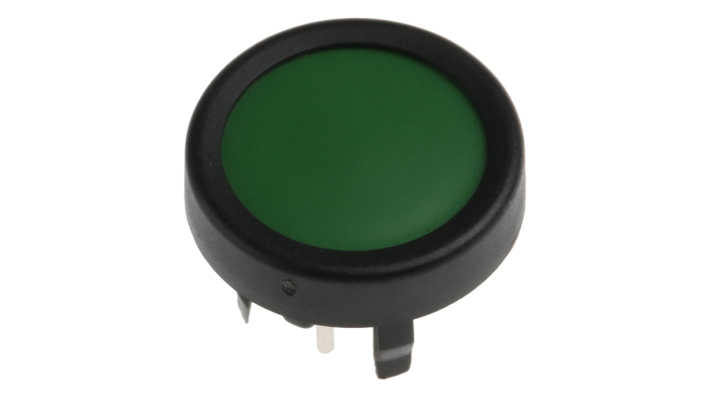 Green Tactile Switch, SPST 125 mA @ 48 V dc