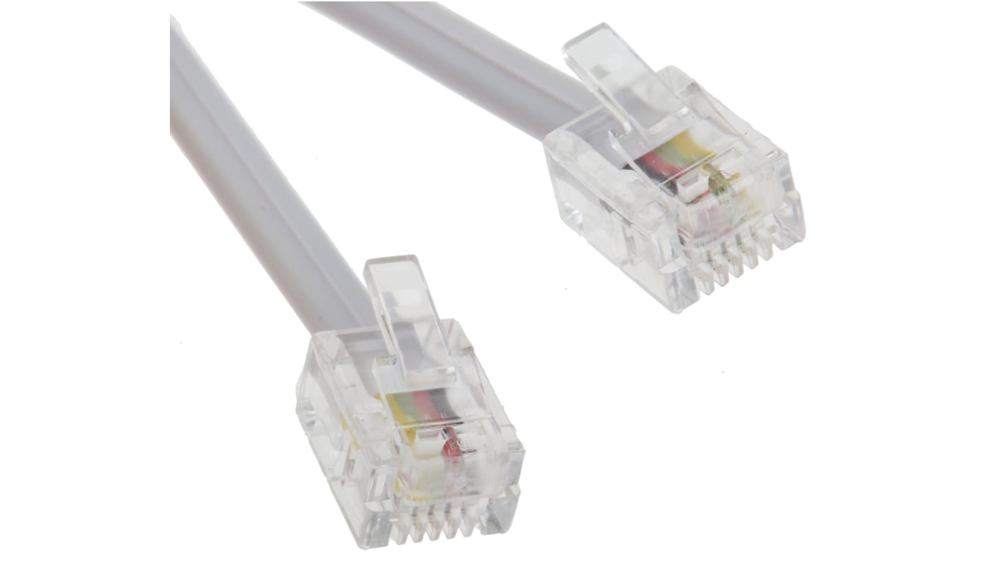 Câble Téléphone 3 Mètres – Fiche RJ11 Et Prise En T – Pour Connexion D’appareils Téléphoniques - 5