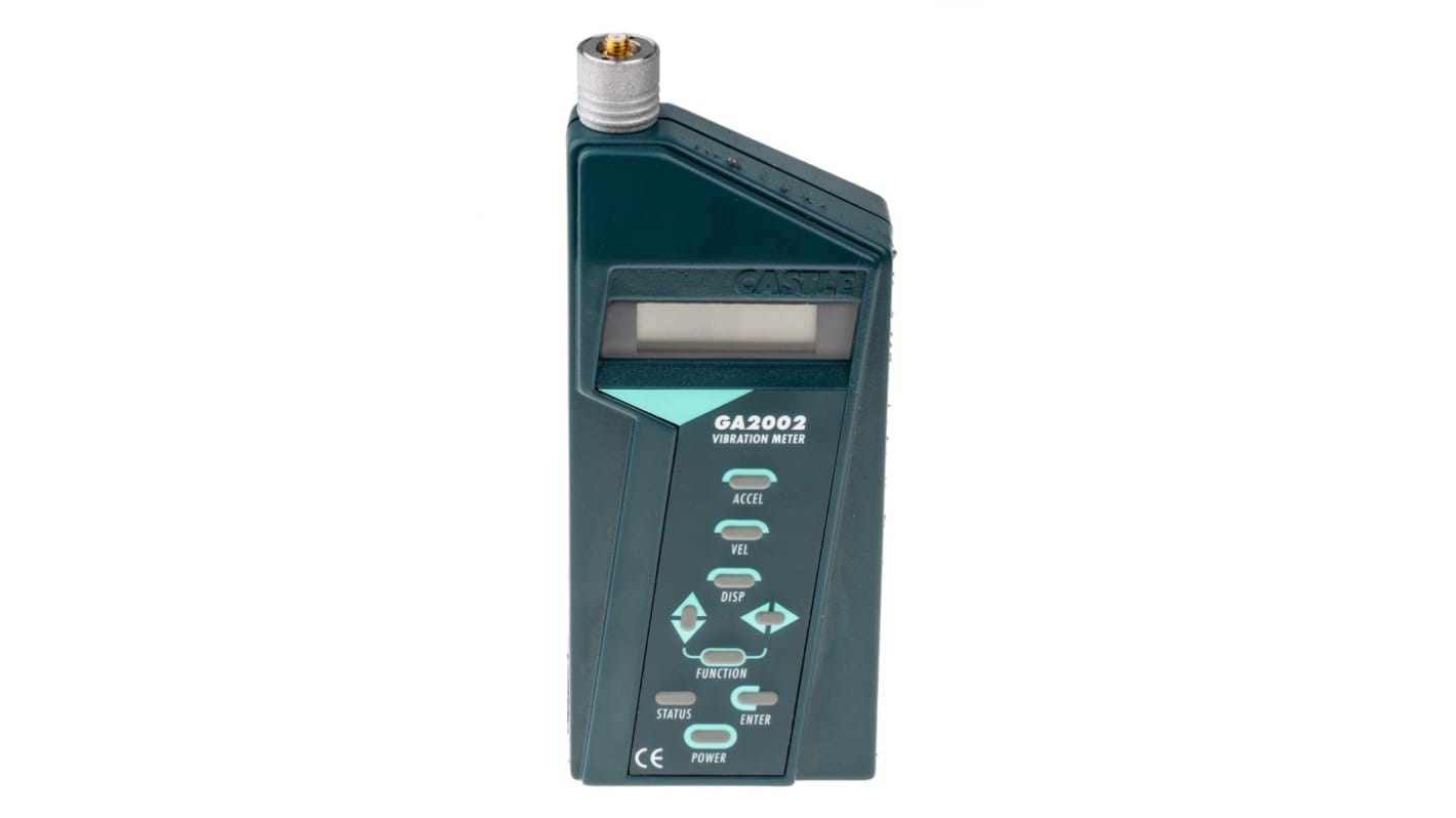 Medidor de vibración Castle GA 2002, parámetros: Aceleración, Desplazamiento, Velocidad