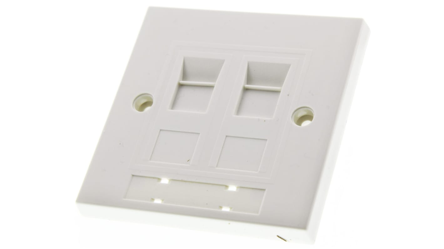 Placa pared sin apant c/2tomas Cat5 RJ45