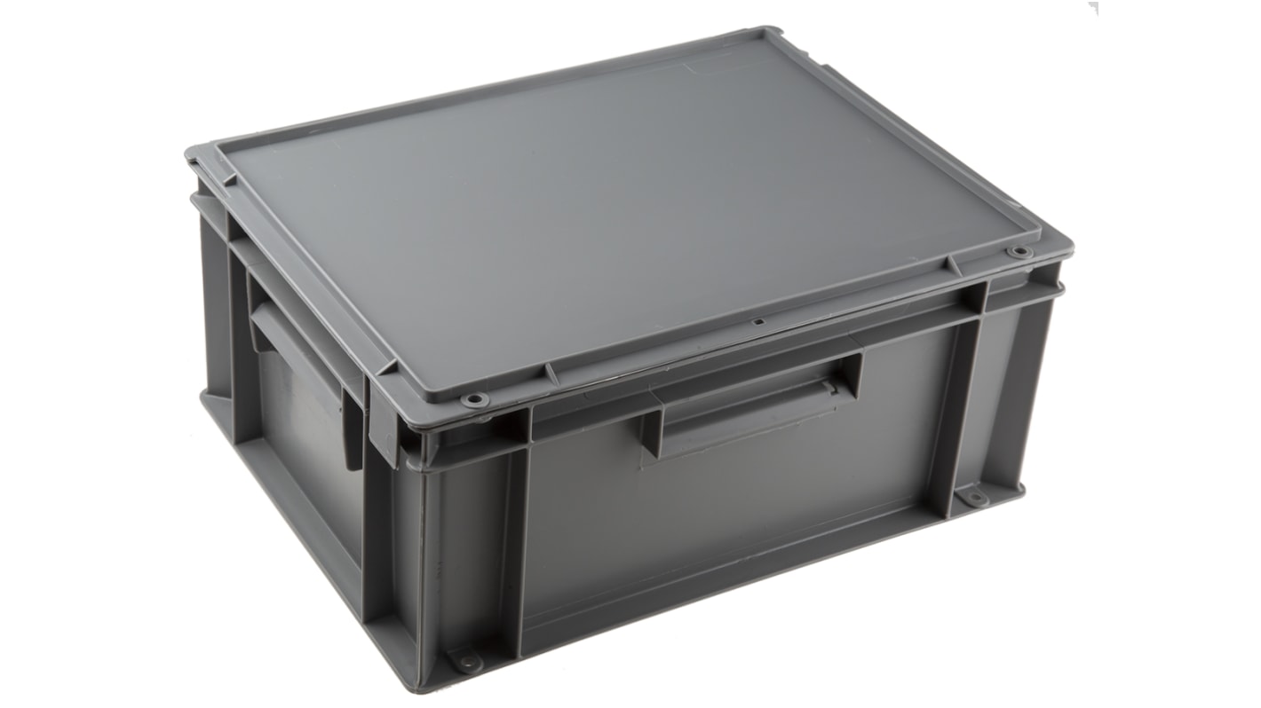 Schoeller Allibert 15L Grey Small Storage Box, 186mm x 300mm x 400mm