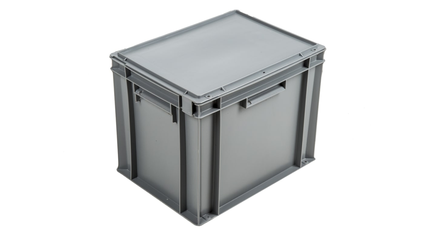 Caja de almacenamiento Schoeller Allibert de Plástico Gris, de 30L, 330mm x 300mm x 400mm