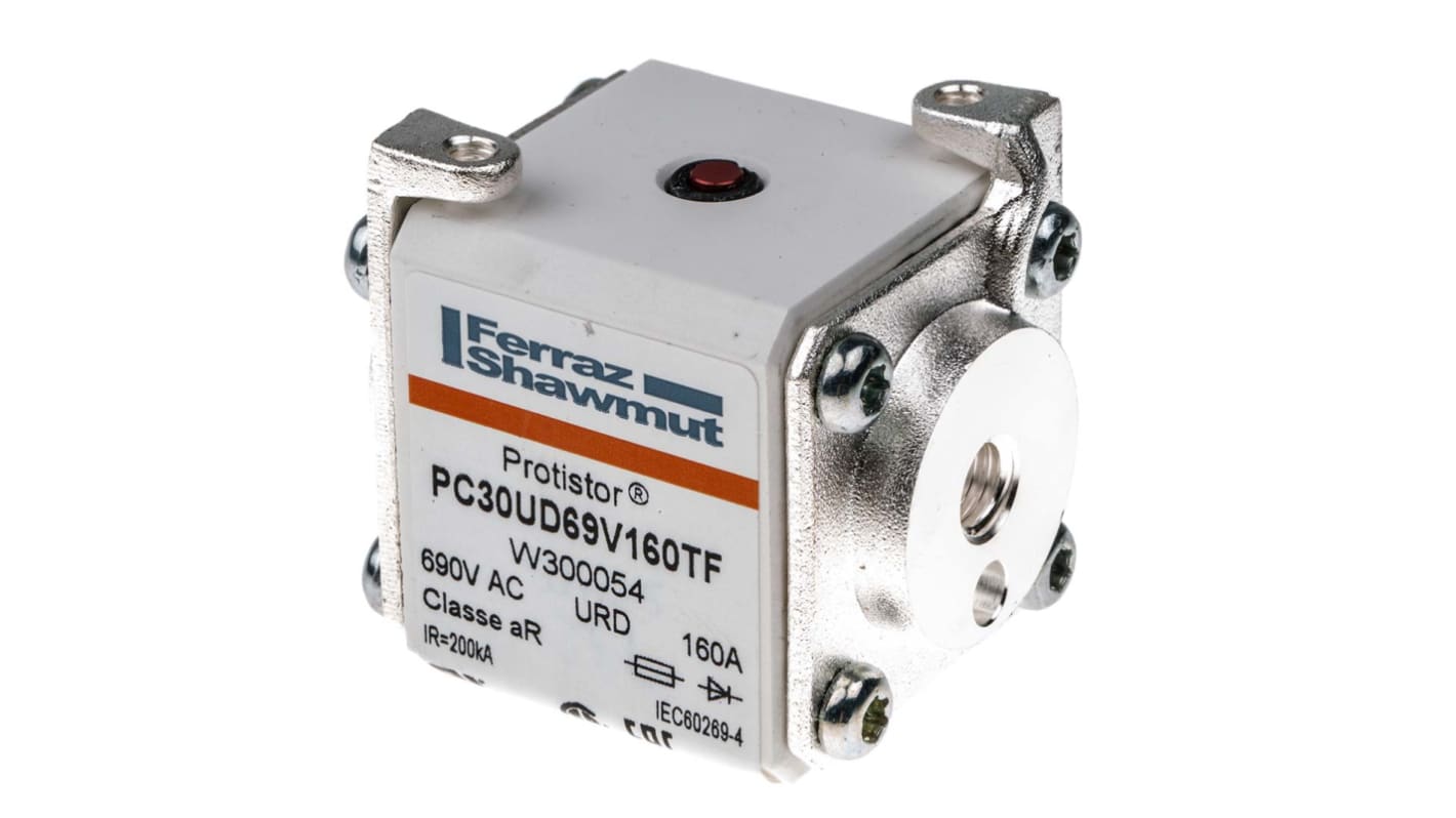 W300054 Mersen 160A size 30 FF Square Body Fuse, aR, 700V RS