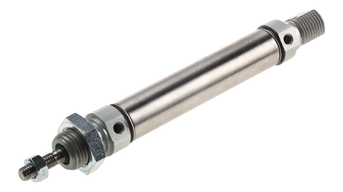 RS PRO Pneumatic Piston Rod Cylinder - 16mm Bore, 50mm Stroke, ISO 6432 Series, Double Acting
