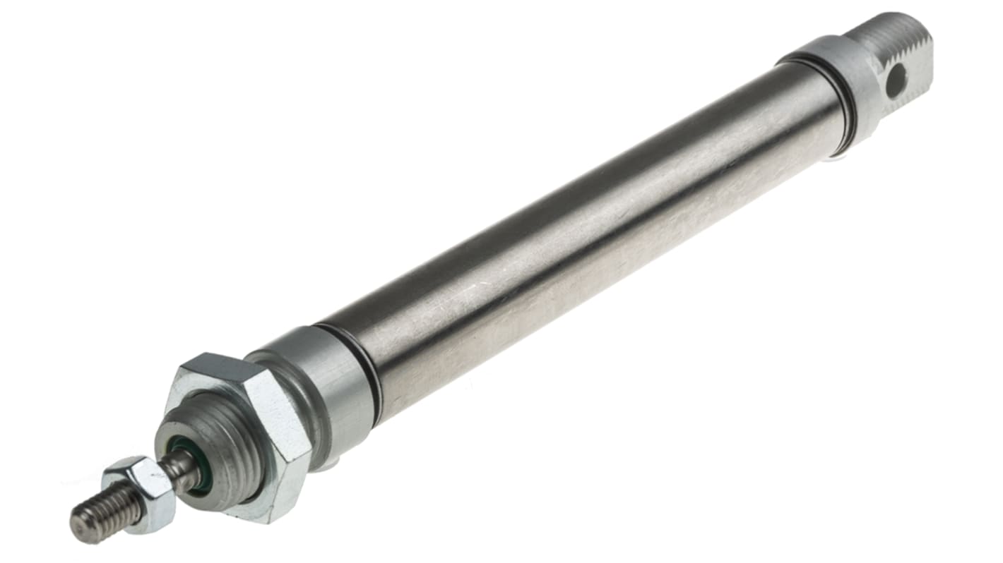 RS PRO Pneumatic Piston Rod Cylinder - 16mm Bore, 80mm Stroke, ISO 6432 Series, Double Acting