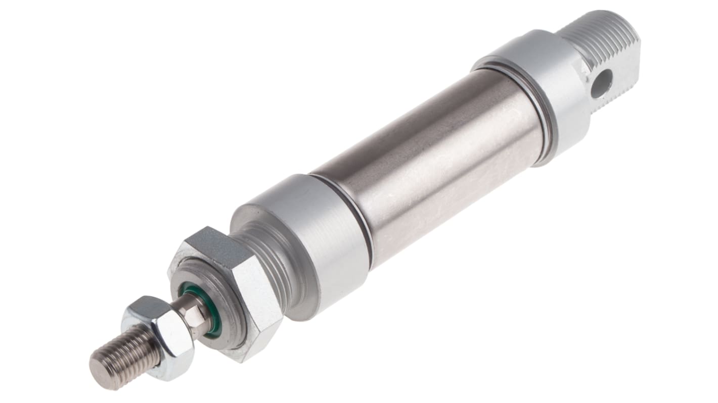 RS PRO Pneumatic Roundline Cylinder - 25mm Bore, 25mm Stroke, ISO 6432 Series, Double Acting