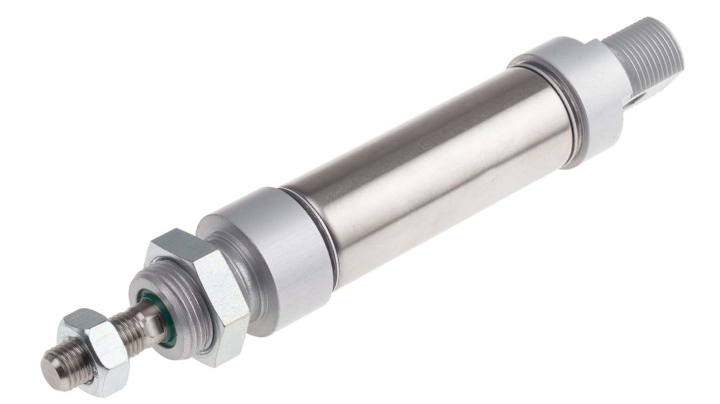 RS PRO Pneumatic Piston Rod Cylinder - 25mm Bore, 40mm Stroke, ISO 6432 Series, Double Acting
