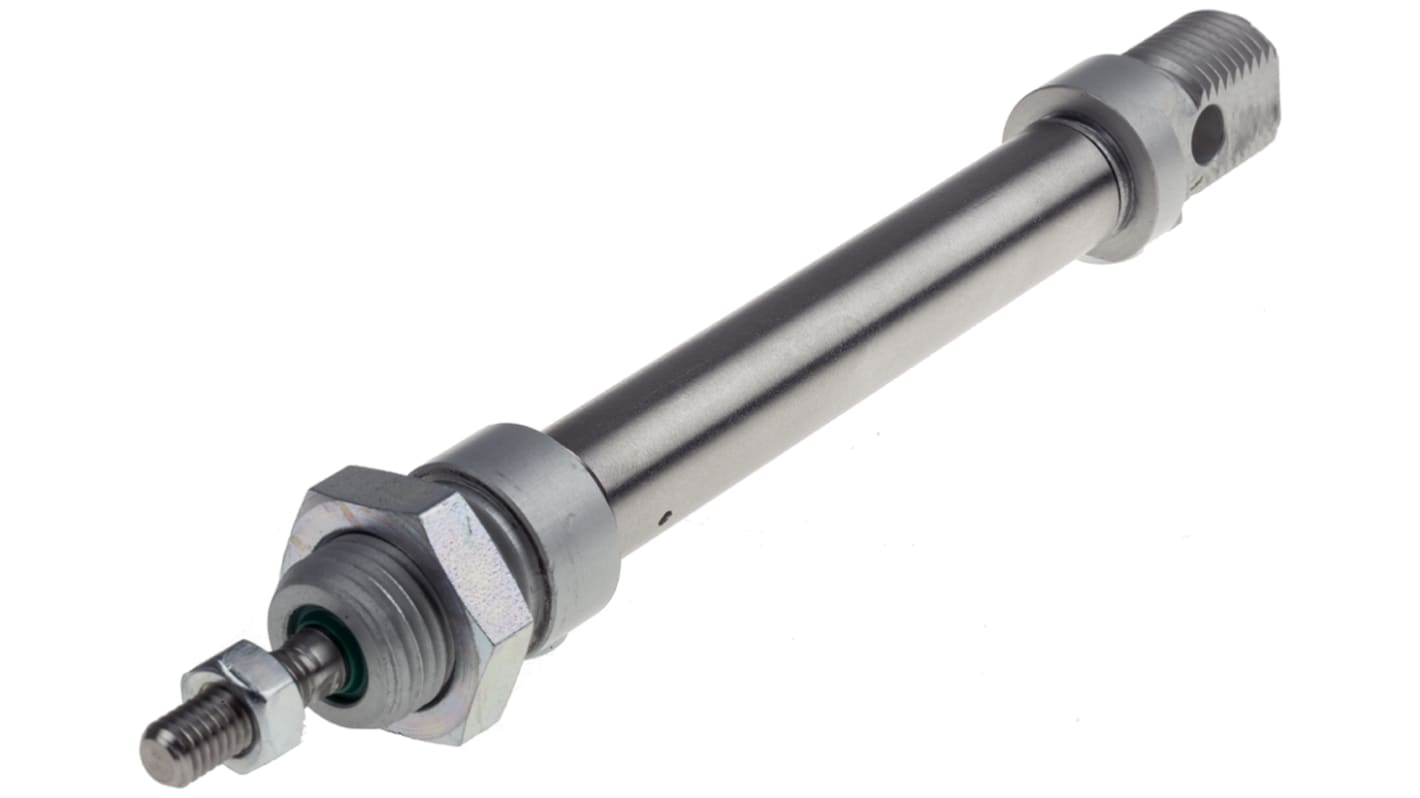 RS PRO Pneumatic Piston Rod Cylinder - 12mm Bore, 50mm Stroke, ISO 6432 Series, Double Acting