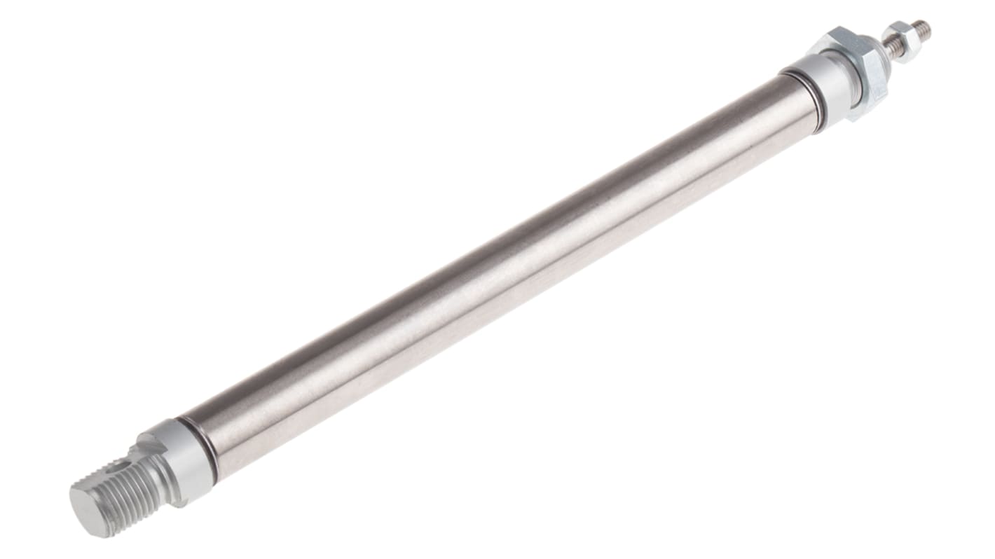 RS PRO Pneumatic Piston Rod Cylinder - 16mm Bore, 160mm Stroke, ISO 6432 Series, Double Acting