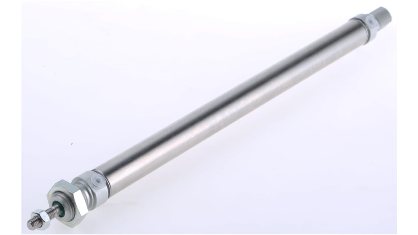 RS PRO Pneumatic Piston Rod Cylinder - 16mm Bore, 200mm Stroke, ISO 6432 Series, Double Acting