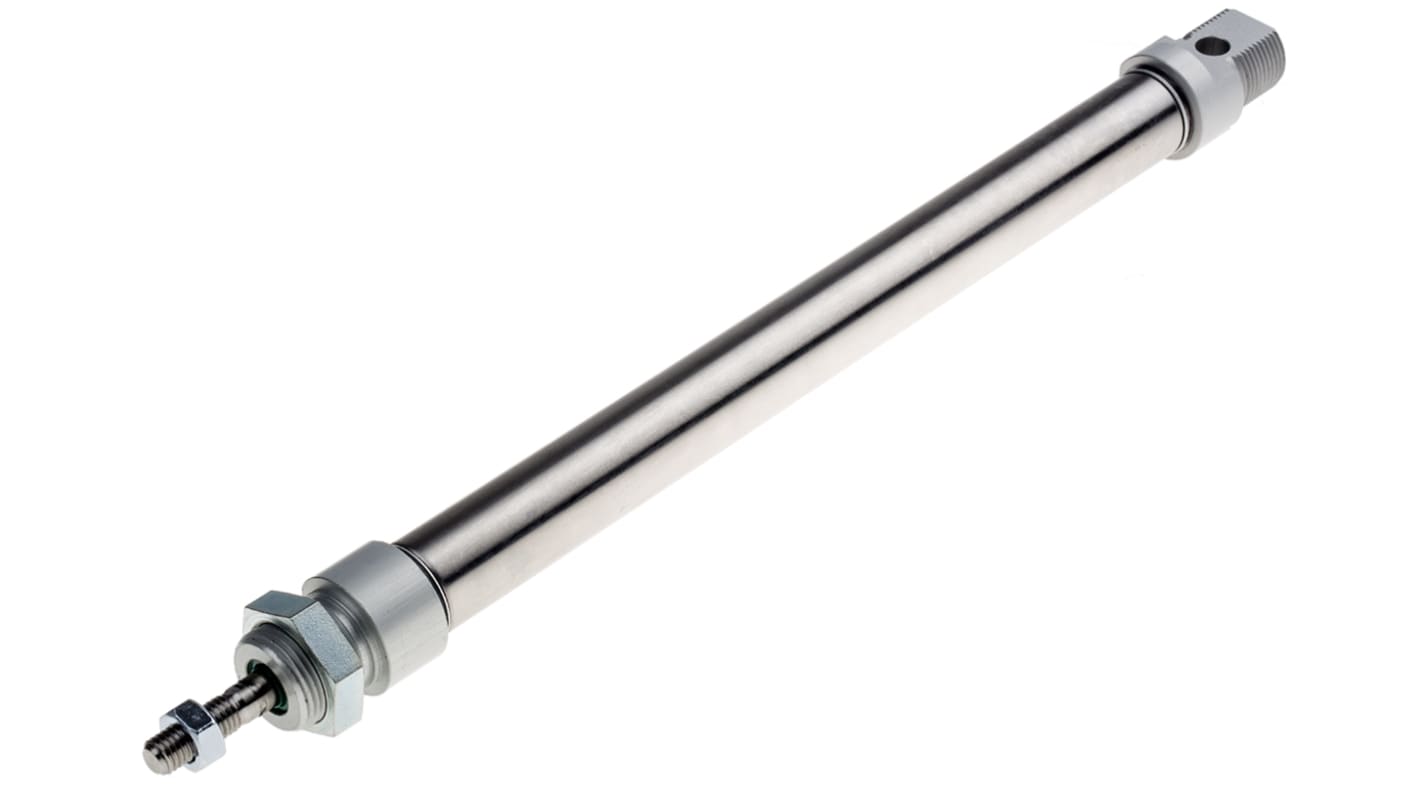 RS PRO Pneumatic Piston Rod Cylinder - 20mm Bore, 200mm Stroke, ISO 6432 Series, Double Acting