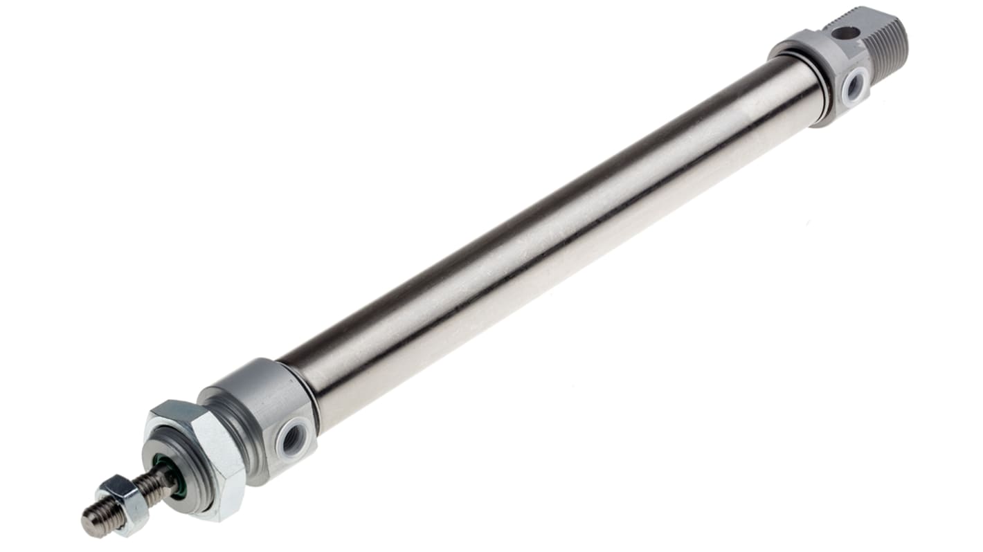 RS PRO Pneumatic Piston Rod Cylinder - 20mm Bore, 160mm Stroke, ISO 6432 Series, Double Acting