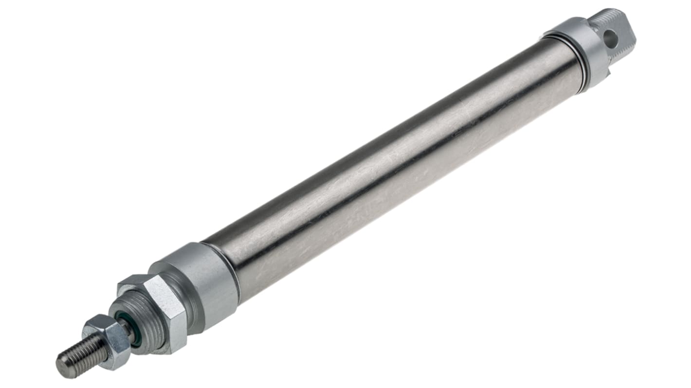 RS PRO Pneumatic Roundline Cylinder - 25mm Bore, 160mm Stroke, ISO 6432 Series, Double Acting