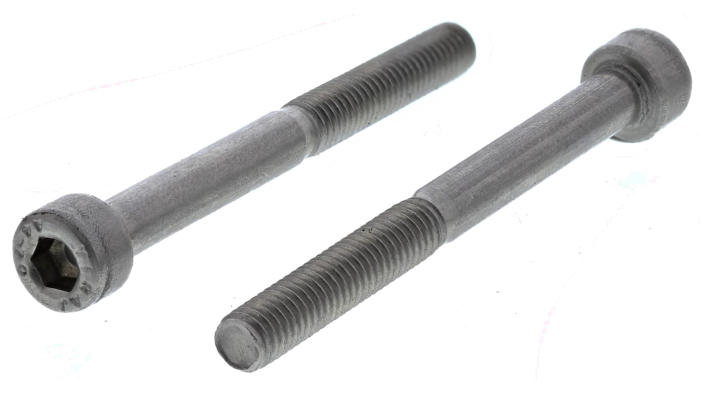 RS PRO Plain Stainless Steel Hex Socket Cap Screw, DIN 912, M5 x 50mm RS