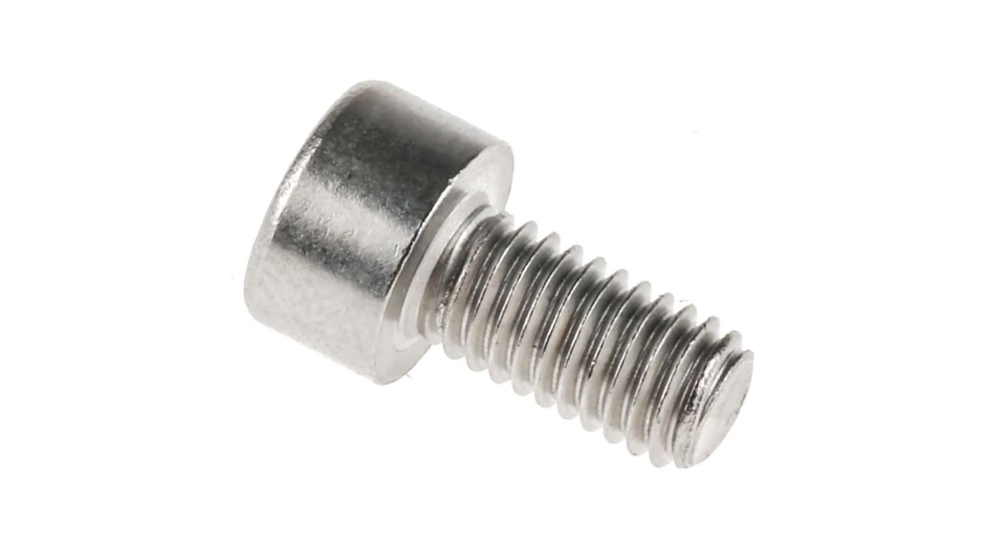 RS PRO Plain Stainless Steel Hex Socket Cap Screw, DIN 912, M5 x 10mm