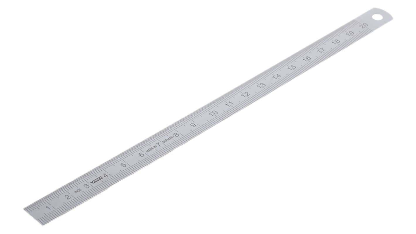 MikronTec 200mm Stainless Steel Metric Ruler