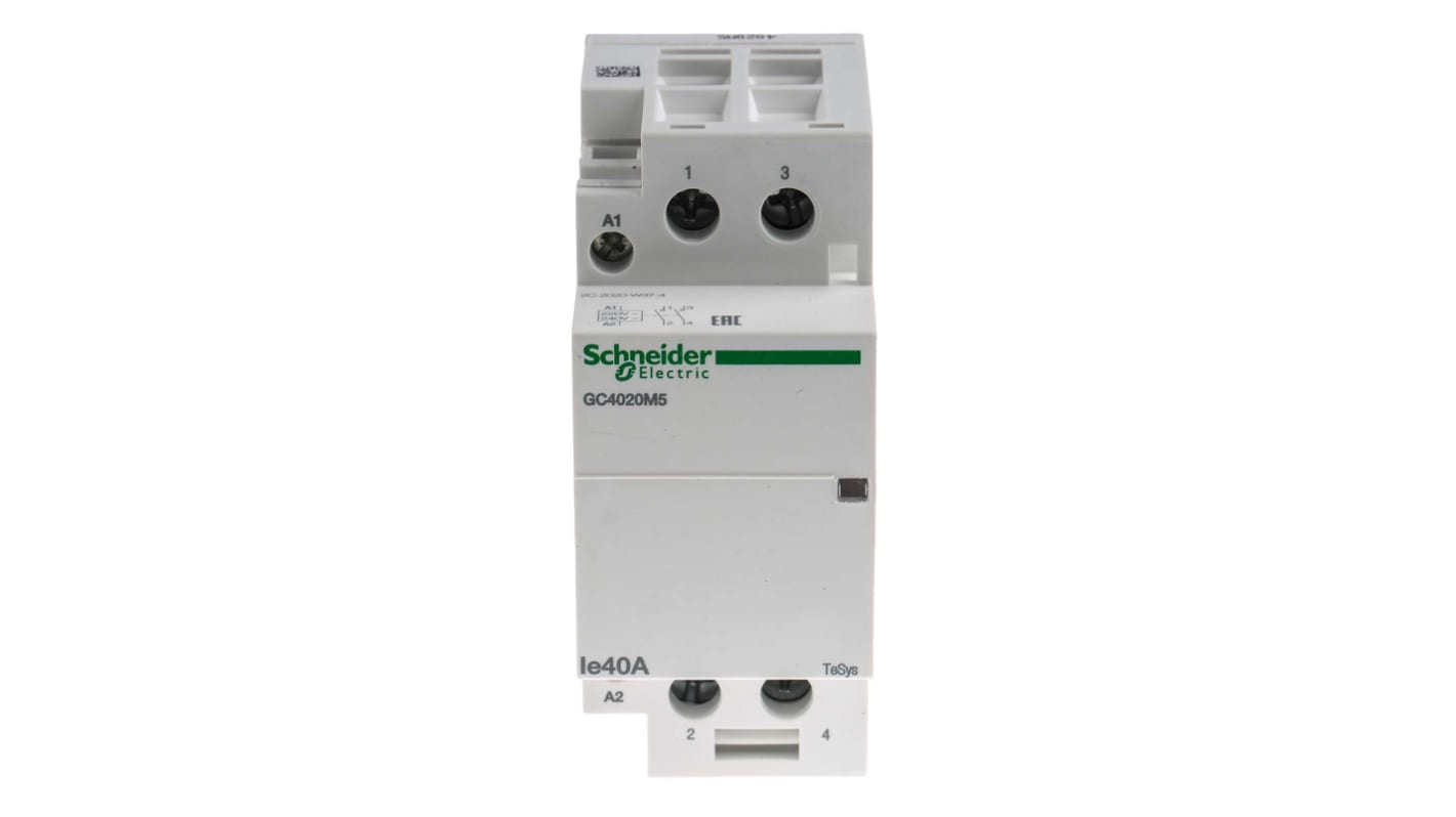 Contacteur Schneider Electric série GC40, 2 pôles , 2 N/O, 40 A, 230 V c.a.