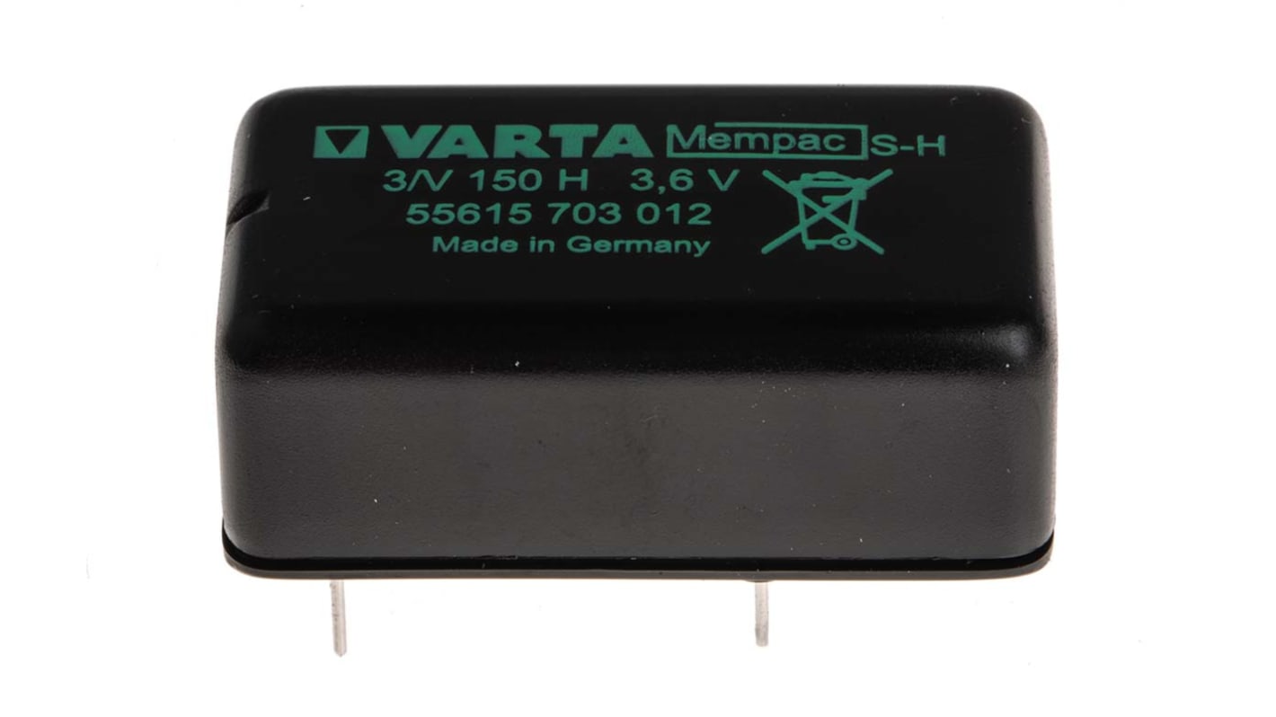 Varta V150H NiMH Knopfzellen-Akku 3.6V / 150mAh, Löt Anschluss