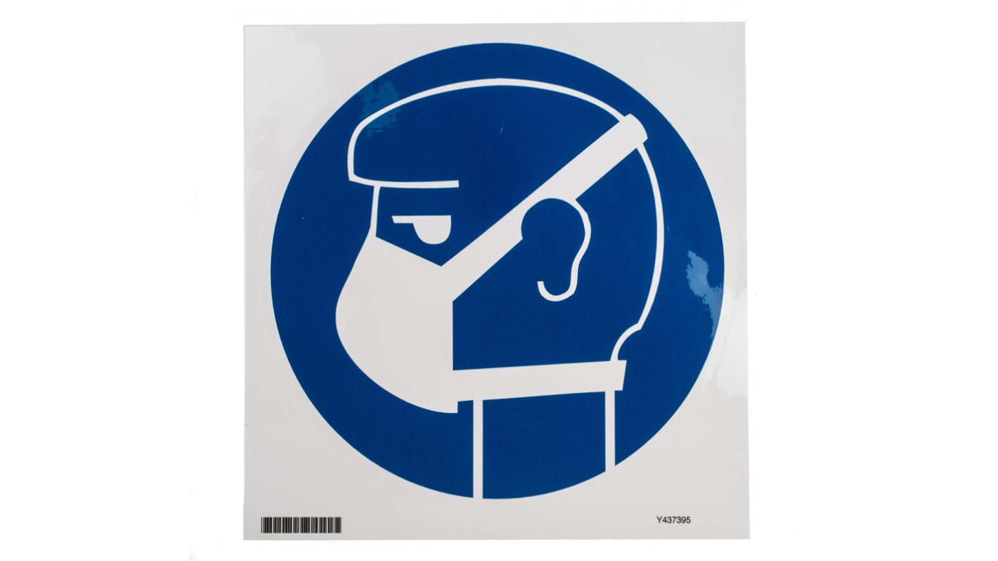 Brady PET Mandatory Mask Sign With Pictogram Only Text
