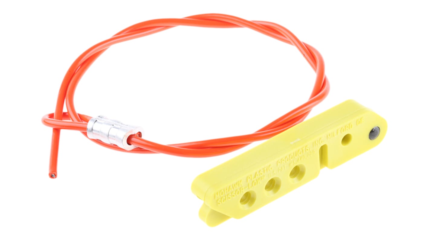 Brady Yellow 3-Lock Nylon Cable Lockout, 7mm Shackle