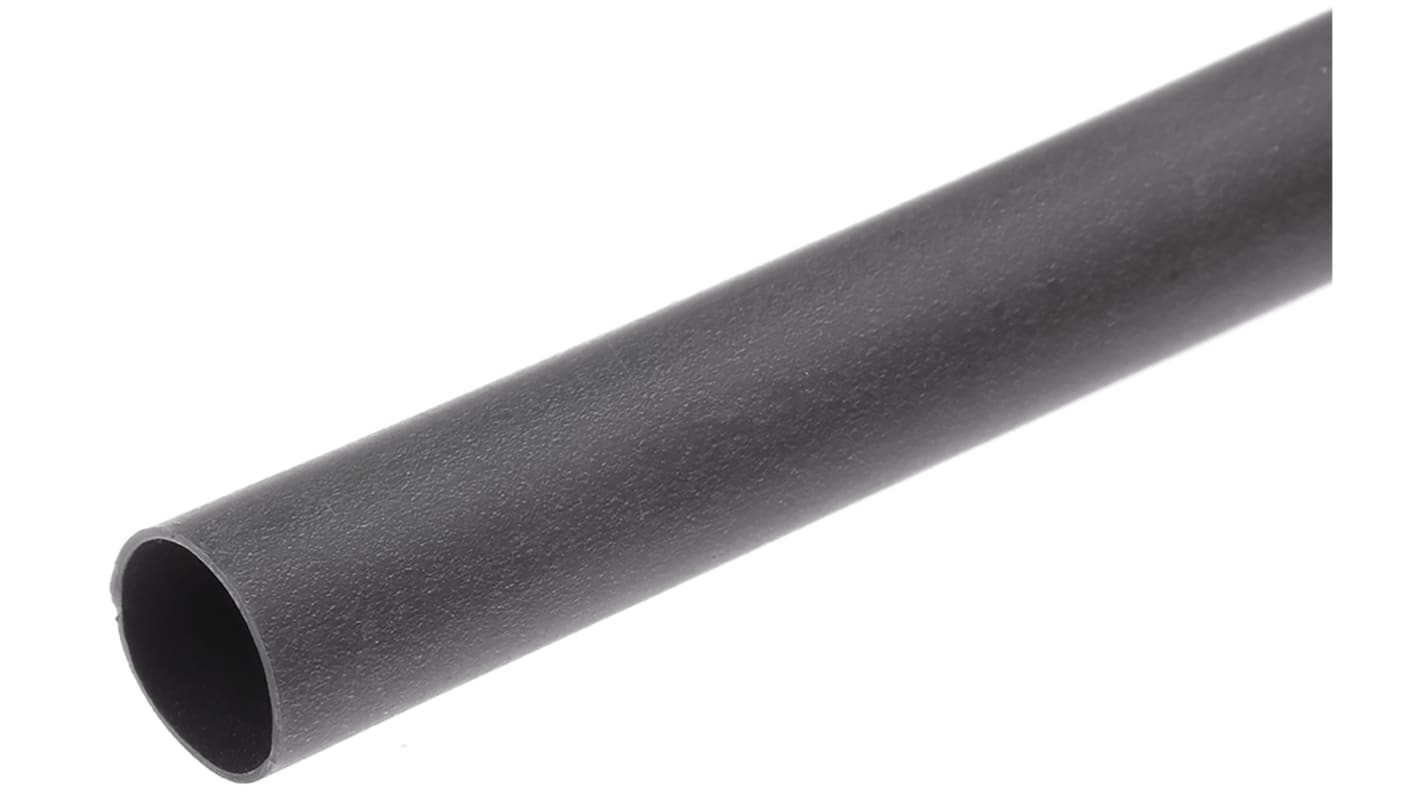 TE Connectivity Halogen Free Heat Shrink Tubing, Black 12.7mm Sleeve Dia. x 1.2m Length 2:1 Ratio, ZH-100 Series