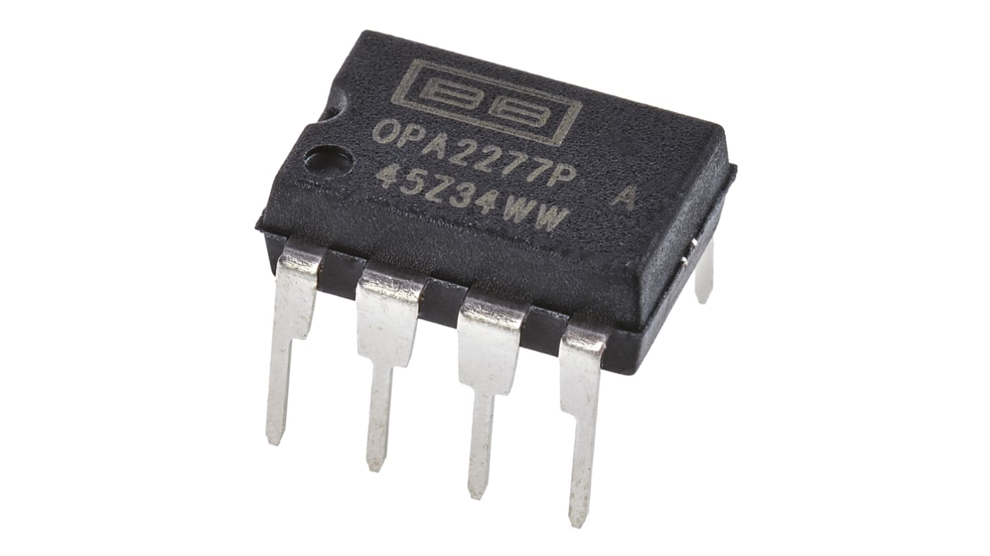 OPA2277PA Texas Instruments, Precision, Op Amp, 1MHz, 8-Pin PDIP