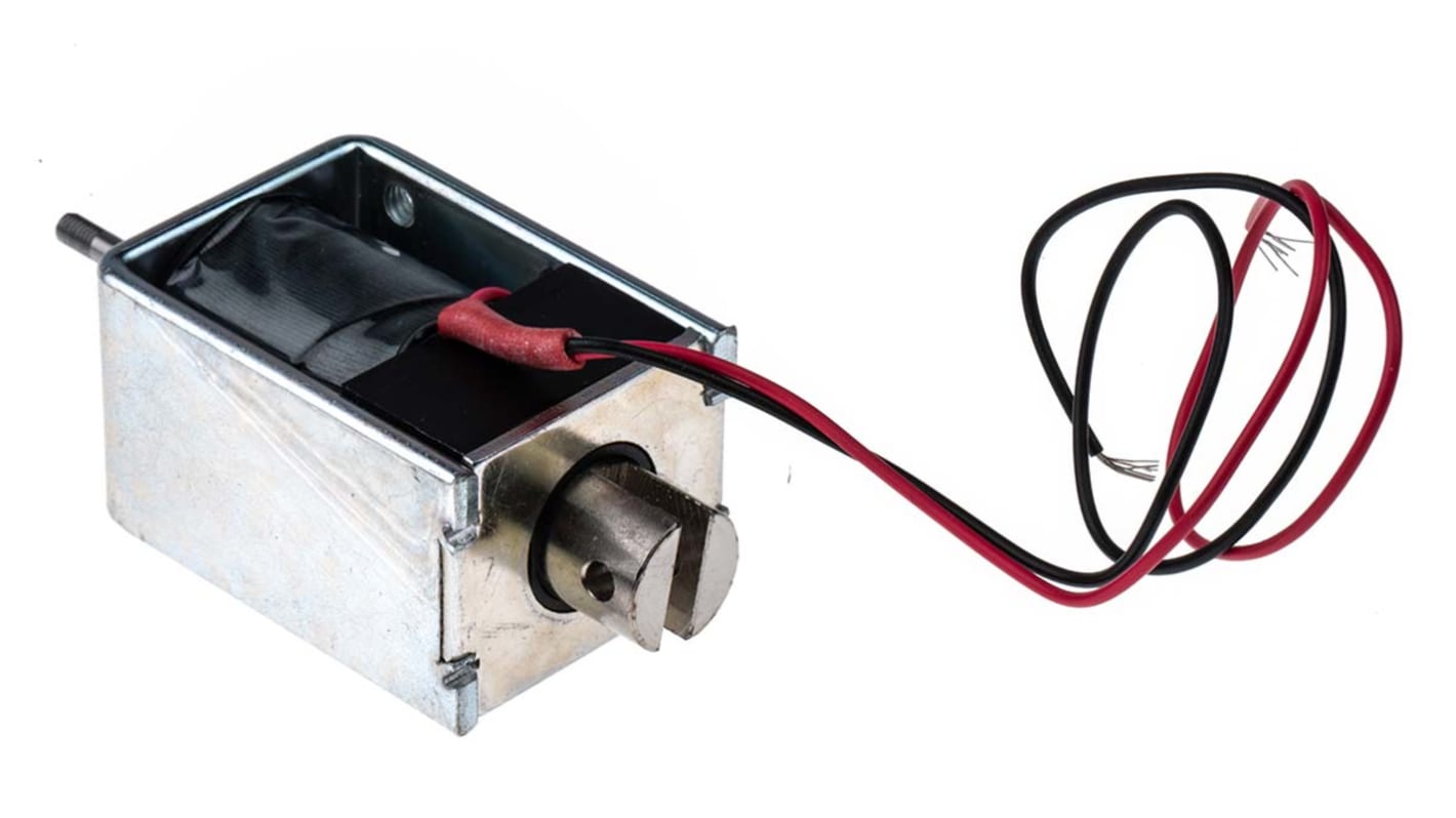 Solenoide lineare Push-Pull Mecalectro, 24 V c.c., corsa max. 10mm, tenuta 5N