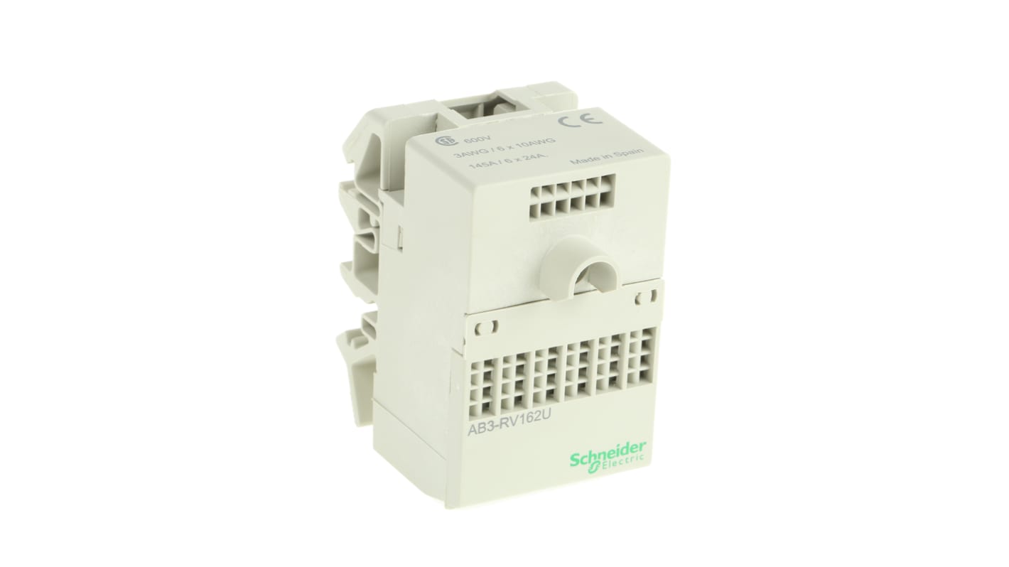 Bloque divisor monopolar Schneider Electric AB3RV162U para uso con Serie AB3, serie AK2