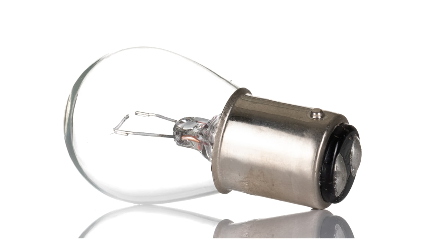 Automobilová klasická žárovka, objímka žárovky: BA15d, barva čočky: Čirá, 12 V