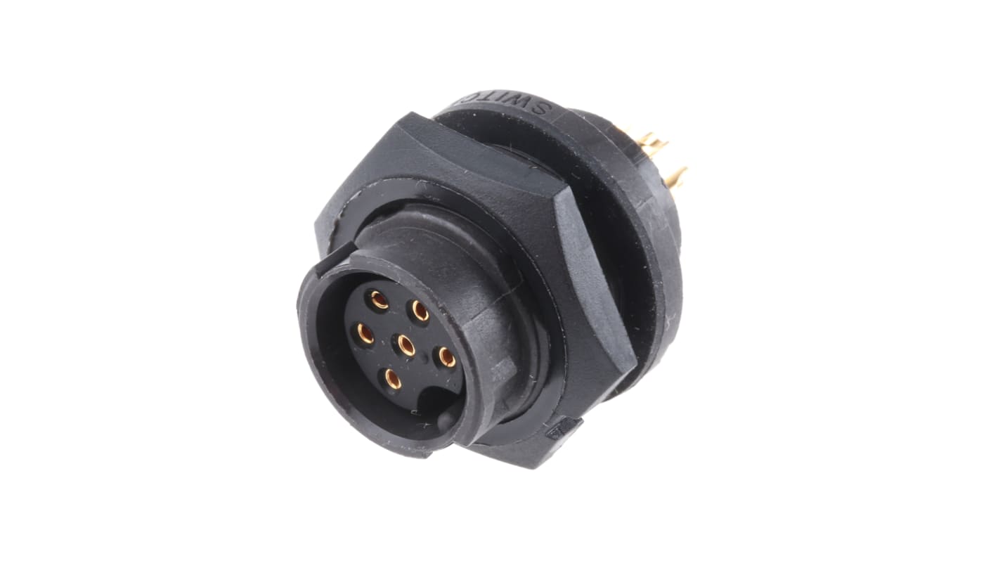 Conector circular Switchcraft hembra serie EN3 de 6 vías hembra, Montaje en Panel, IP68, IP69K