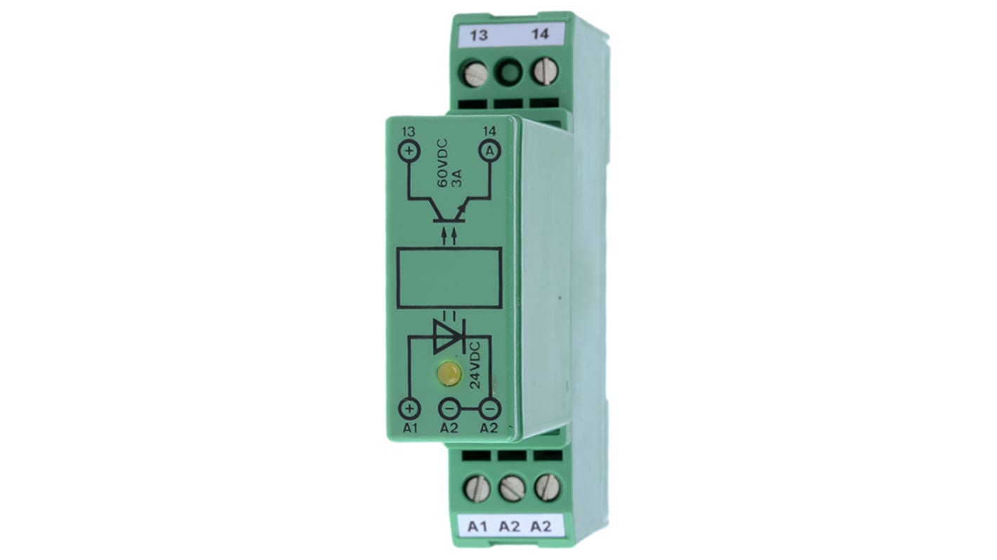 Phoenix Contact EMG 17-OV- 24DC/ 60DC/3 Series Solid State Interface Relay, DIN Rail Mount