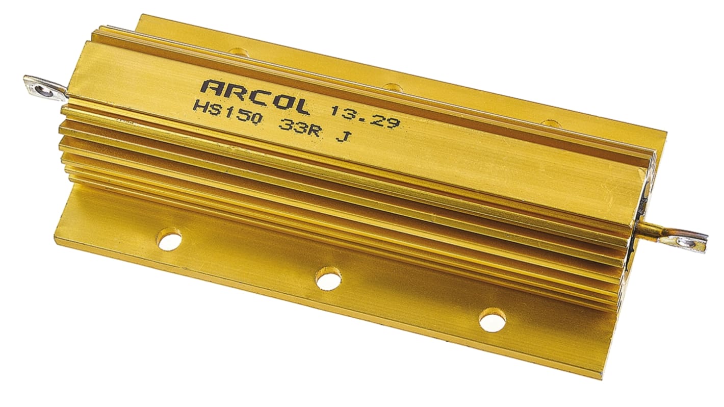 Arcol HS150 Wickel Lastwiderstand 33Ω ±5% / 150W, Alu Gehäuse Axialanschluss