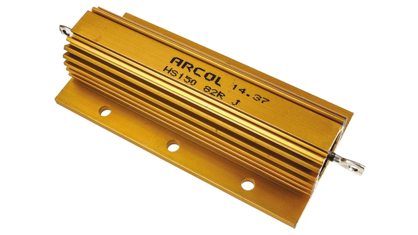 Arcol HS150 Wickel Lastwiderstand 82Ω ±5% / 150W, Alu Gehäuse Axialanschluss
