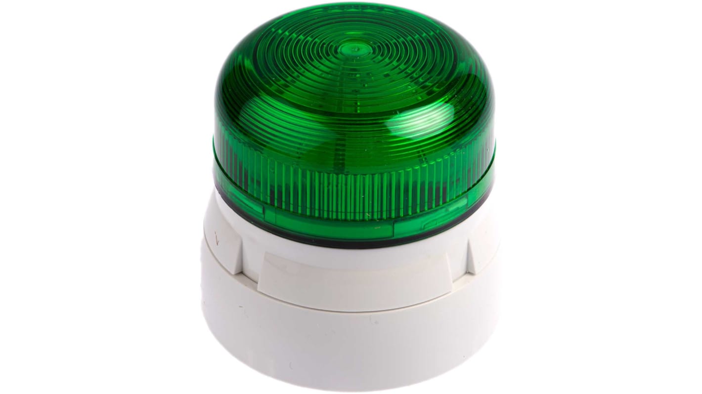 Indicador luminoso Klaxon serie Flashguard QBS, efecto Intermitente, Xenón, Verde, alim. 230 V ac