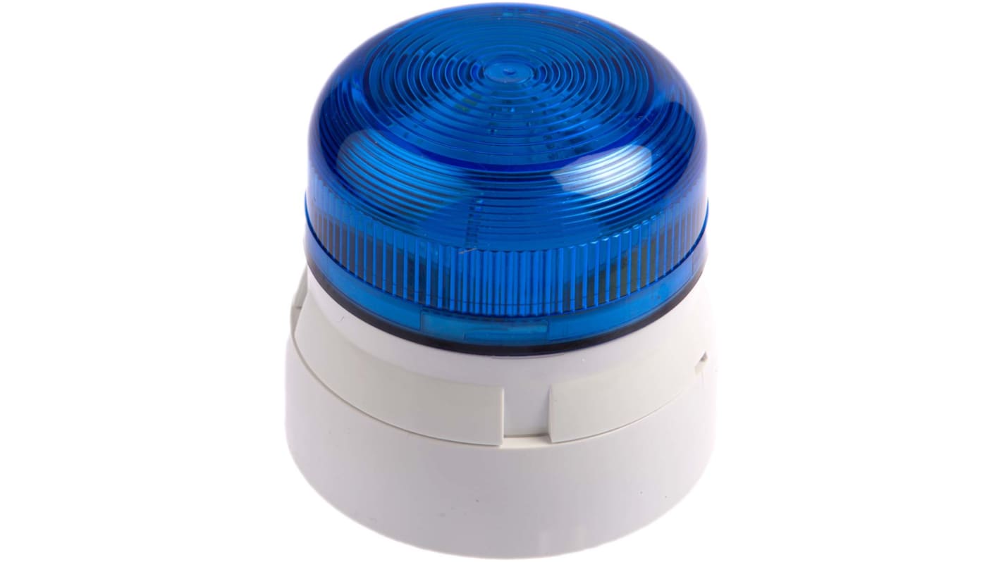 Klaxon Flashguard QBS Series Blue Flashing Beacon, 230 V ac, Surface Mount, Xenon Bulb