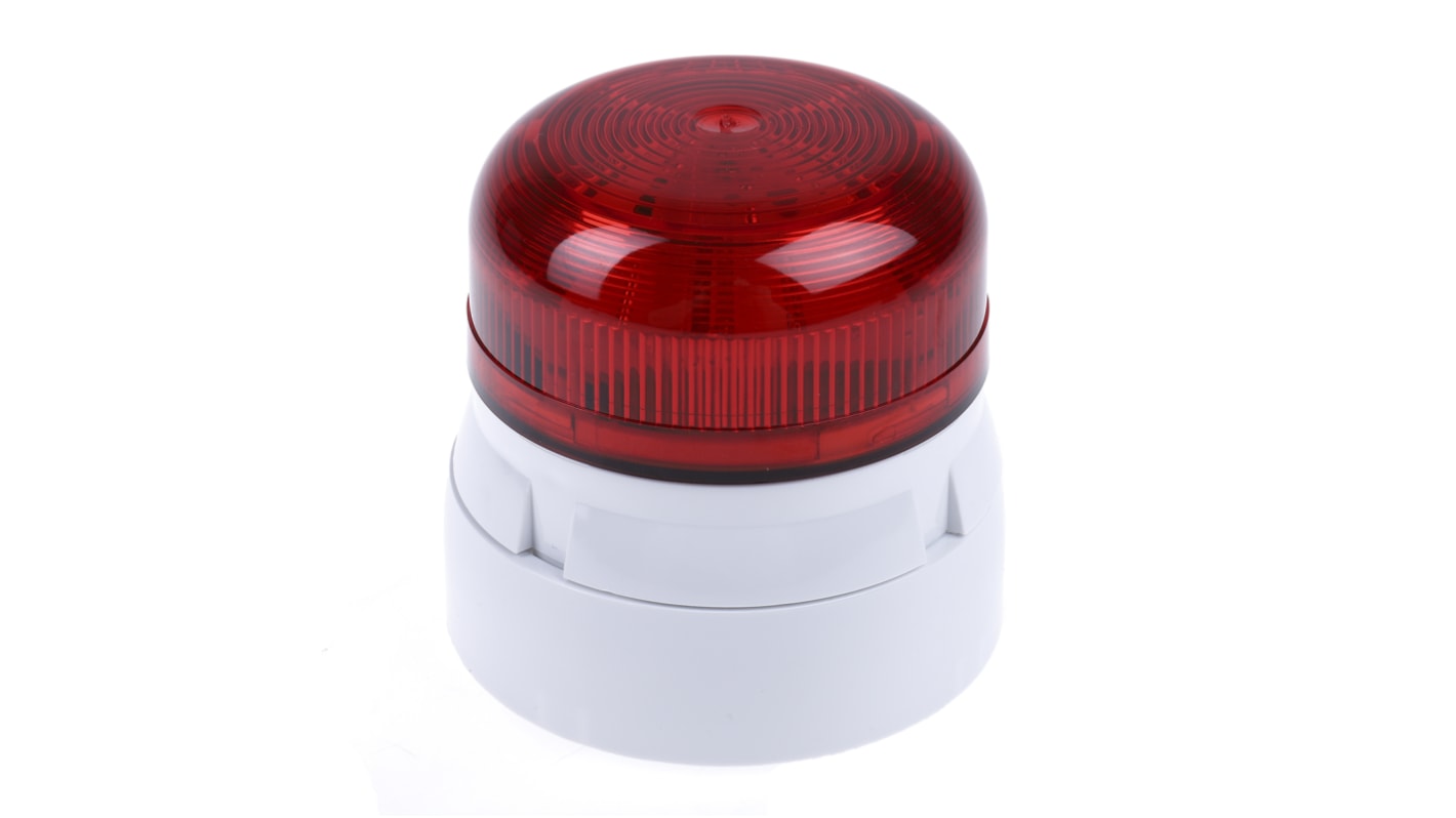 Klaxon Flashguard QBS, Xenon Blitz Signalleuchte Rot, 12 V dc, 24 V dc, Ø 85mm x 81mm