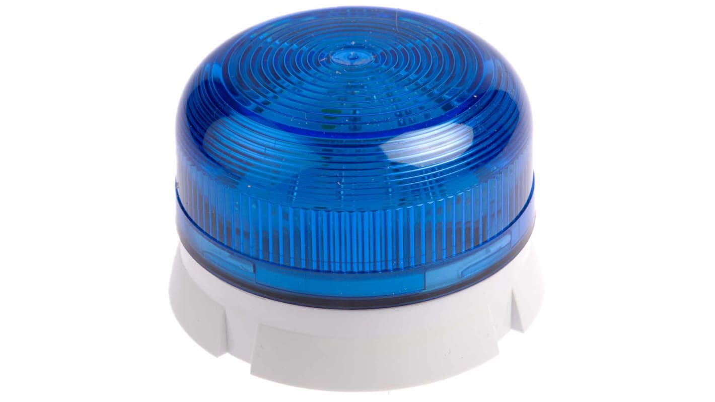 Klaxon Flashguard QBS Series Blue Flashing Beacon, 12 V dc, 24 V dc, Surface Mount, Xenon Bulb