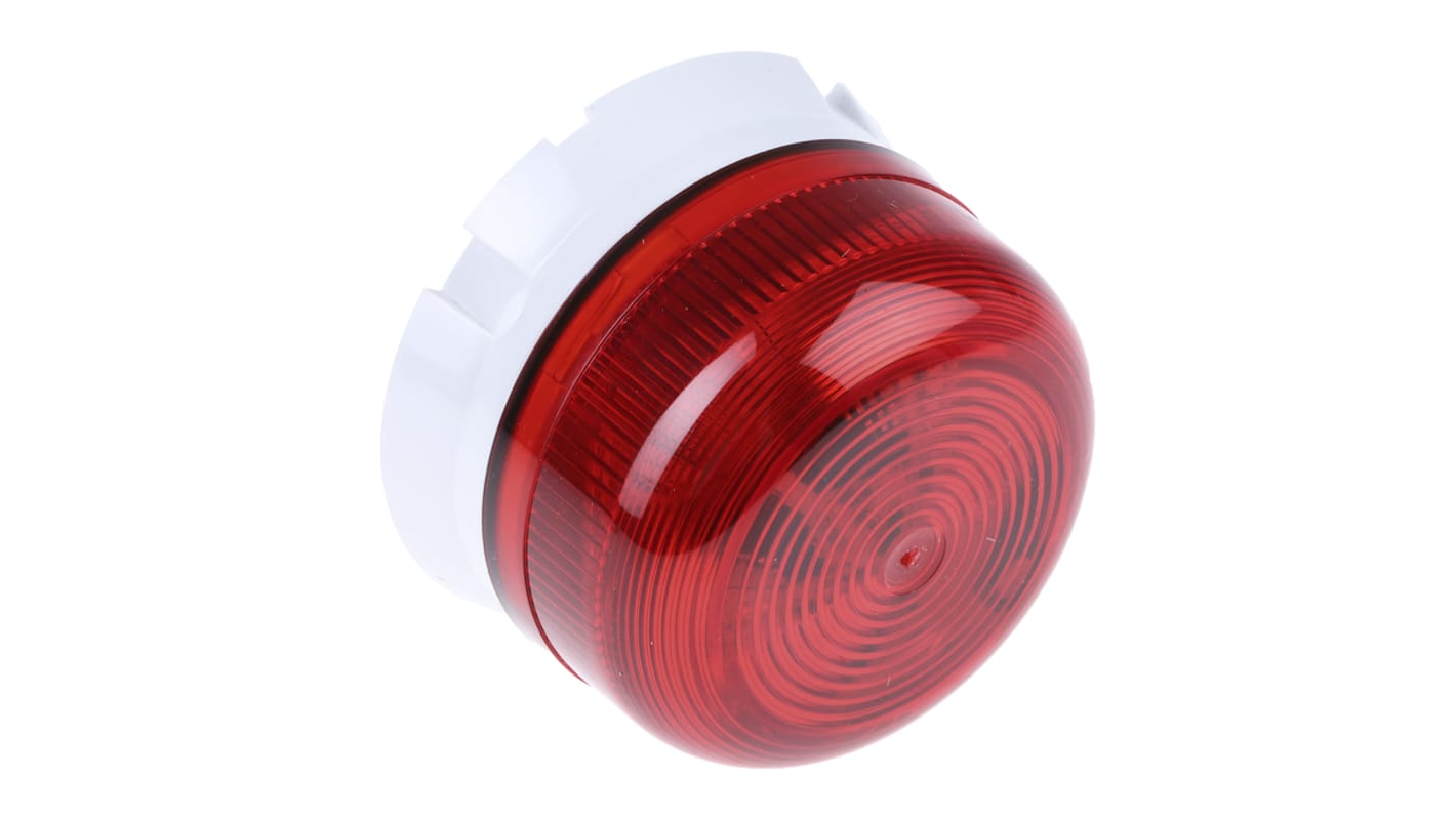 Klaxon Flashguard QBS Series Red Flashing Beacon, 11 → 35 V dc, Surface Mount, LED Bulb