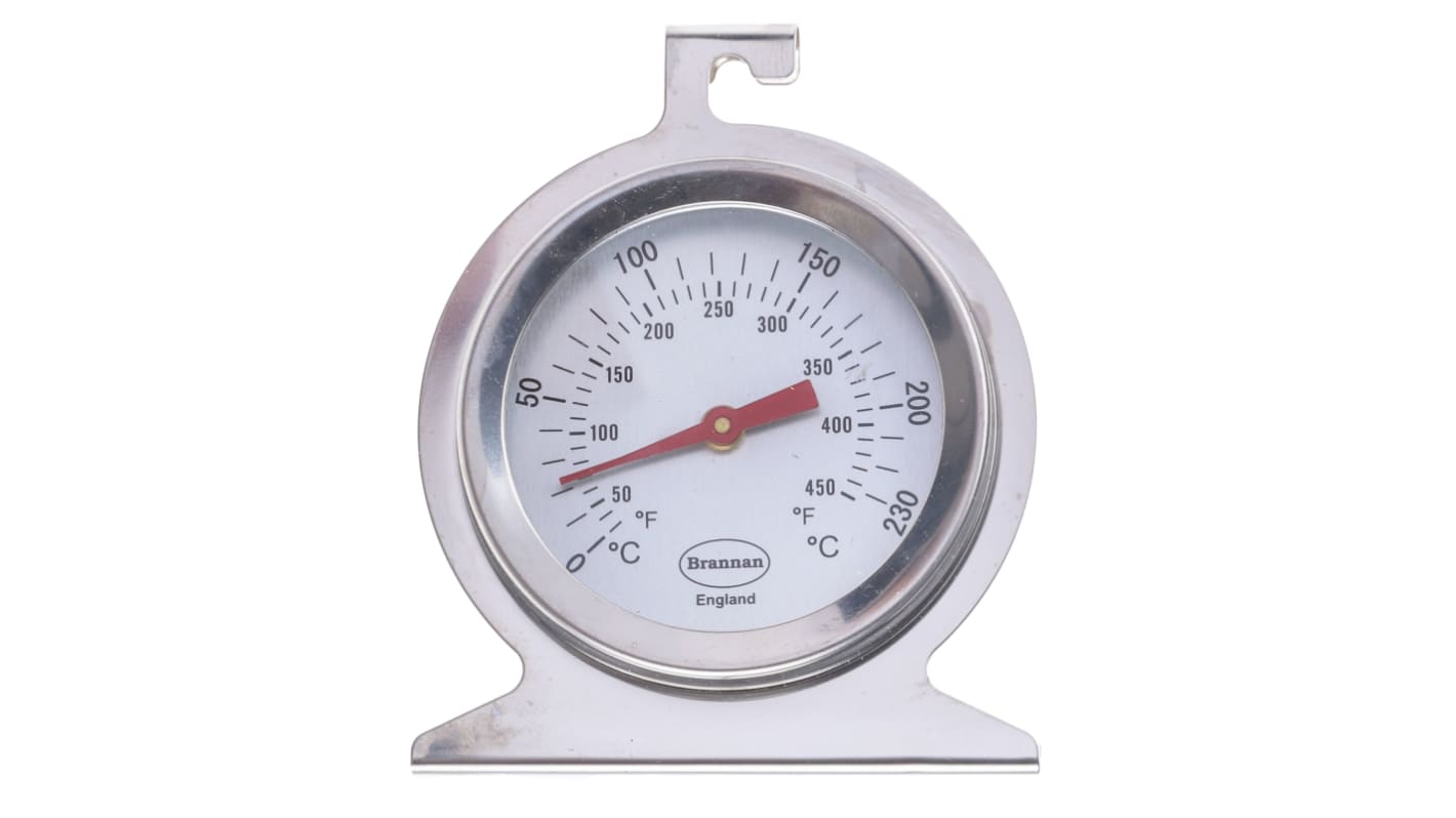 Thermomètre émaillé à aiguille bombé feuilles fruits arbres